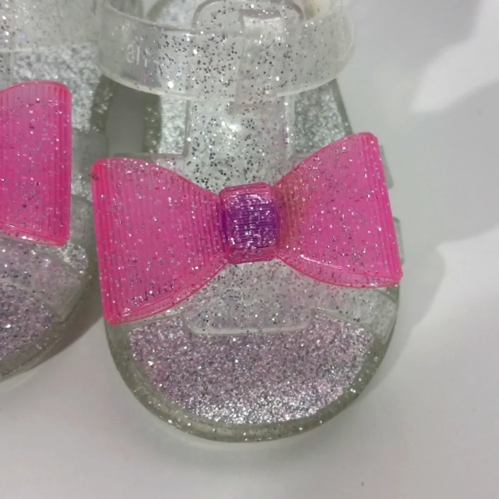 GLITTER PURPLE BOW SANDALS